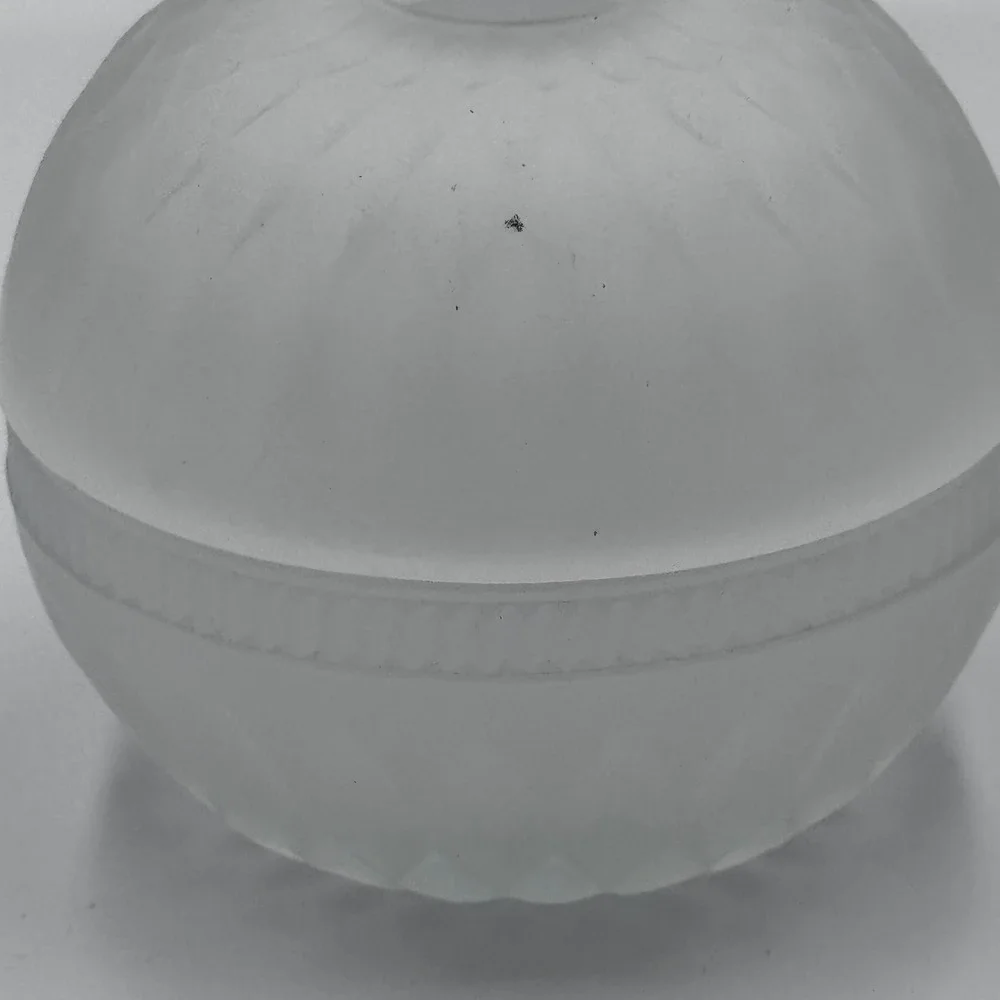Indiana Glass Mt Vernon Lampe-Chandelle Frosted White Glass Candle Fairy Lamp
